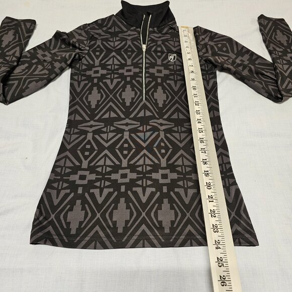 Toni Sailer Half Zip First Layer Performance Ski Top Women Size US 4 Black/Gray - Picture 9 of 14